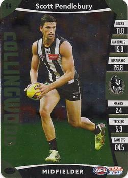 2019 AFL TeamCoach - Gold #84 Scott Pendlebury Front